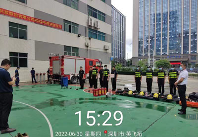 铁保宏泰保安协同深圳英飞拓科技公司进行2022年度消防演习